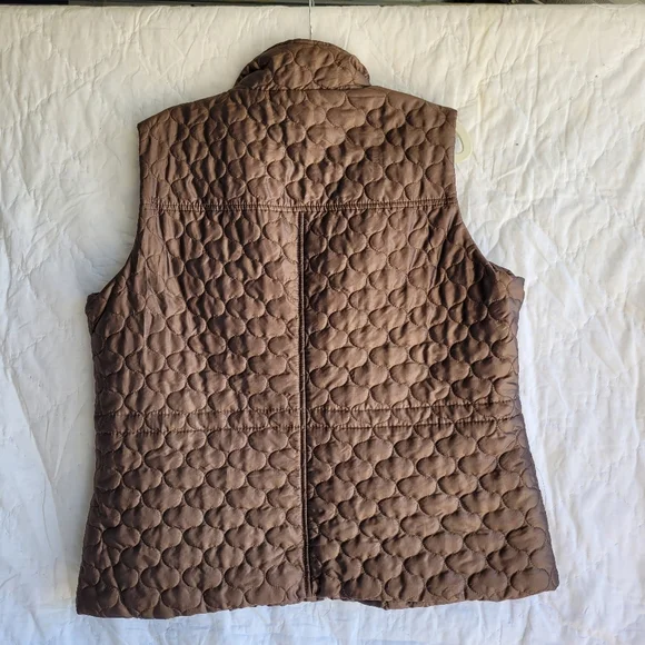 New Direction Bronze Quilted Vest Size XL - Picture 2 of 3